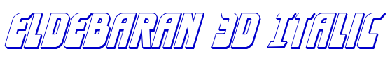 Eldebaran 3D Italic フォント